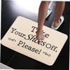 Abaodam Washable Doormat with Lettering, Polyester Flannel, Khaki view 2
