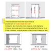 Accordion Door, 190–244.5 cm, PVC Bifold Room Divider, White, Acrylic Glass, Handles and Screws (144.8 × 228.6 cm) view 2