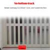 Accordion Door, 190–244.5 cm, PVC Bifold Room Divider, White, Acrylic Glass, Handles and Screws (144.8 × 228.6 cm) view 4