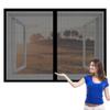 Magnetic Insect Screen for Windows, 134 x 165 cm, Black, No Drilling view 1