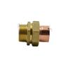 DN32 G 1-1/4 in BSPP Male x 35 mm Copper Inner Diameter Brass End-Feed Union Adapter for Water, Gas, and Oil view 1