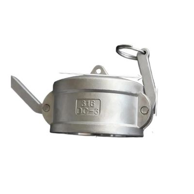 3" Type C Camlock Quick-Disconnect Coupling with Socket End Cap, 316 Stainless Steel