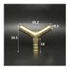 10-Piece 8 mm Hose Barb Y-Shaped 3-Way Splicer, Brass Hose-Tail Fitting Adapter for Water and Fuel view 2