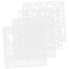 Gadpiparty Reusable Painting Stencils for Teenagers, 4 Pieces, PET view 1