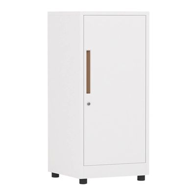 Slim Vertical Filing Cabinet with Lock for Home Office, Single-Door Storage, Modern White Design