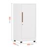 Slim Vertical Filing Cabinet with Lock for Home Office, Single-Door Storage, Modern White Design view 2