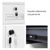 Slim Vertical Filing Cabinet with Lock for Home Office, Single-Door Storage, Modern White Design view 3