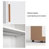 Slim Vertical Filing Cabinet with Lock for Home Office, Single-Door Storage, Modern White Design view 4