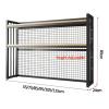 Multi-Tier Wrought-Iron Desktop Bookshelf with Grid, Black (85 x 24 x 89 cm) view 2