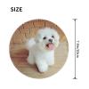Tcoay Waterproof 8-Inch Round Mouse Pad, Non-Slip Rubber Base, Maltese Dog view 3