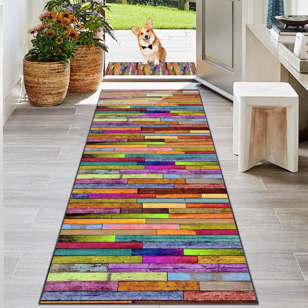 Long Hallway Runner Rug, Non-Slip, Washable, 70 x 140 cm