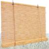 CJBWJM Handwoven Reed Roller Shade, Weather-Resistant Outdoor Privacy Blind, 90 x 130 cm view 1