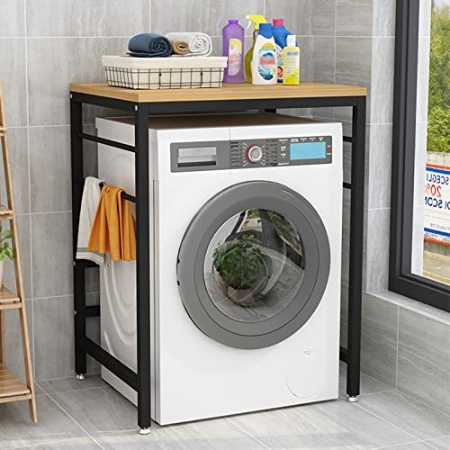 Freestanding Laundry Storage Shelf, Black, 70 x 60 x 95 cm
