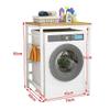 Freestanding Laundry Storage Shelf, Black, 70 x 60 x 95 cm view 2