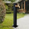 Freestanding Stainless Steel Garden Water Column with Faucet view 1