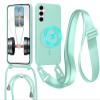 GoodcAcy Phone Lanyard Case for Samsung Galaxy A34 with Strap, Green view 1
