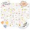 Wedding Guest Book Stickers (14 A5 Sheets, 281 Stickers) with German Text & Heart Motifs view 1