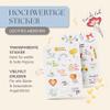 Wedding Guest Book Stickers (14 A5 Sheets, 281 Stickers) with German Text & Heart Motifs view 2