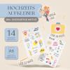 Wedding Guest Book Stickers (14 A5 Sheets, 281 Stickers) with German Text & Heart Motifs view 3