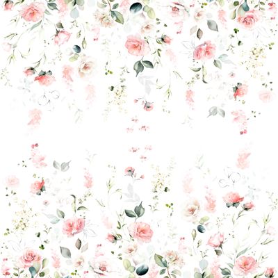 Rice Paper with Pink Border, 29 x 37 cm (2 Sheets), Decoupage