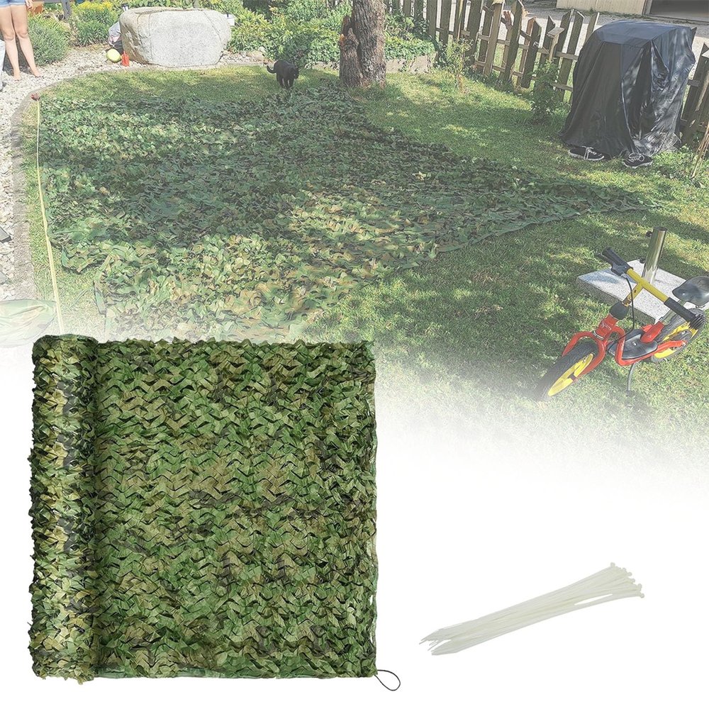 YJSGHRHL Hunting Camouflage Net, Sun Shade, UV-Resistant Mesh, 1.5 x 5.5 m