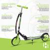 Habib City Scooter for Kids Ages 6+, 205 mm XXL Wheels, Foldable, 100 kg view 4