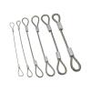 LYCCS 304 Stainless Steel Wire Rope, Crimped Aluminum Ferrule, Double-Clip Lock, 15 mm Diameter (5.0 m, 4 mm Diameter) view 1