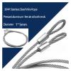 LYCCS 304 Stainless Steel Wire Rope, Crimped Aluminum Ferrule, Double-Clip Lock, 15 mm Diameter (5.0 m, 4 mm Diameter) view 2