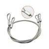 LYCCS 304 Stainless Steel Wire Rope, Crimped Aluminum Ferrule, Double-Clip Lock, 15 mm Diameter (5.0 m, 4 mm Diameter) view 4