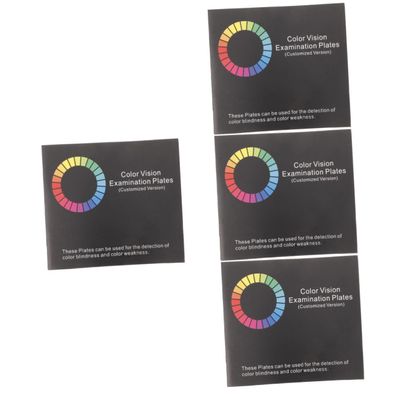 Cabilock 4-Piece Color Blindness Test Card Set