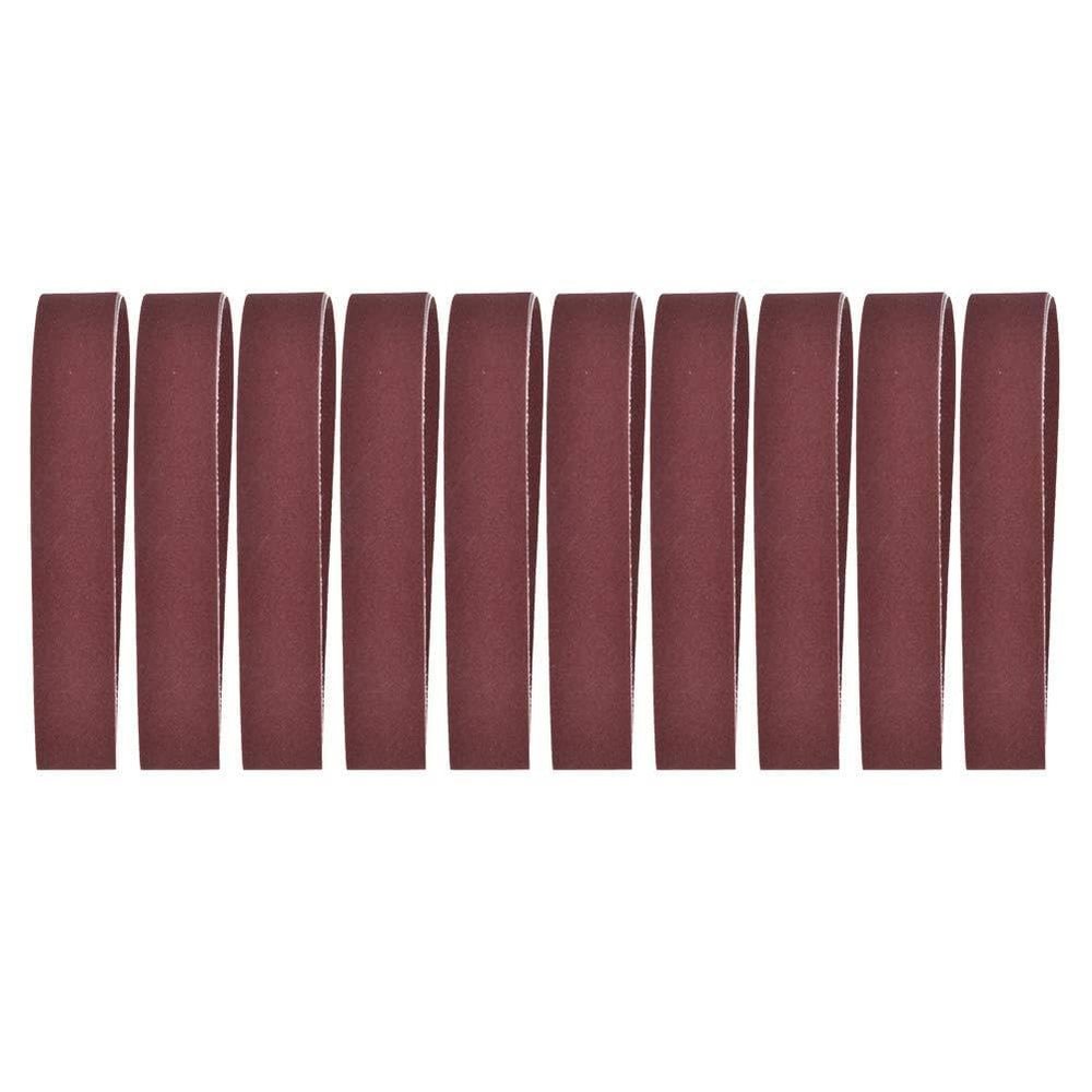 Sanding Belts 760 x 25 mm, 30 x 1 in, Grit 240–1000, for Metal and Woodworking, 10 pcs (600 Grit)