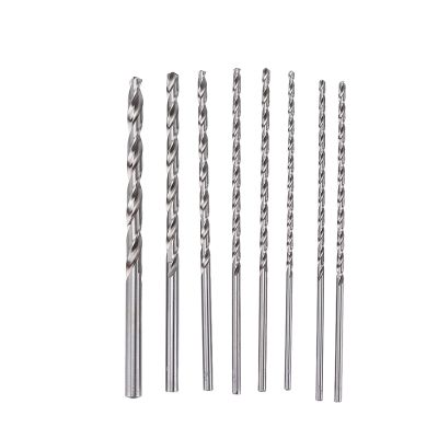 Extra-Long 200 mm HSS Twist Drill Bit Set, 8-Piece