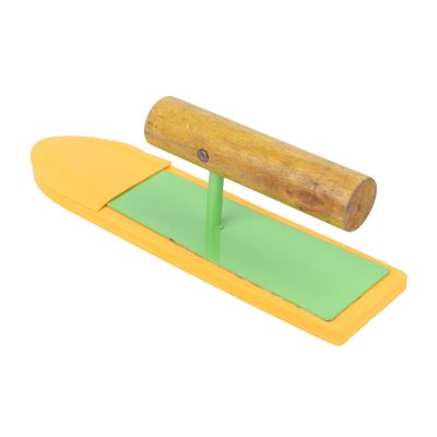 Joint Scraper with Wooden Handle, Sponge, and Orange Edge