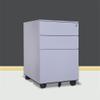 Lizhuzhuzs28 Mobile Steel Filing Cabinet, 3-Drawer Under-Desk Storage Cabinet, Gray view 2