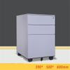 Lizhuzhuzs28 Mobile Steel Filing Cabinet, 3-Drawer Under-Desk Storage Cabinet, Gray view 3