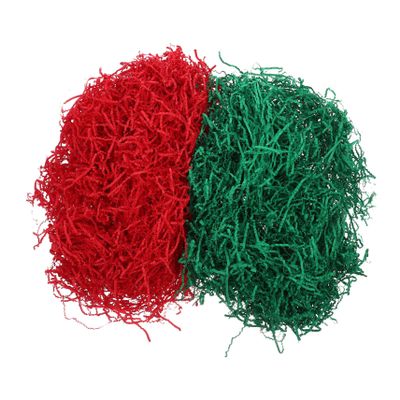 Vaguelly 200 g Red and Green Crinkle Paper for Gift Filling