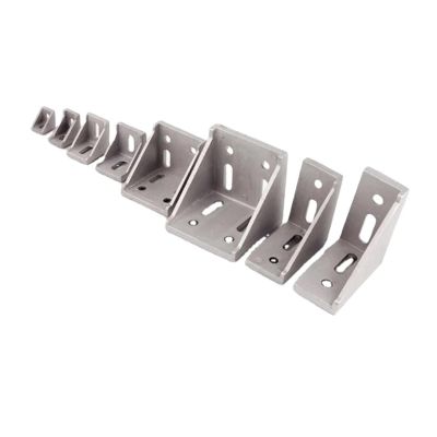 HRTUFN MIUYTRN Aluminum Profile Corner Brackets, 20 pcs, 2020 Silver