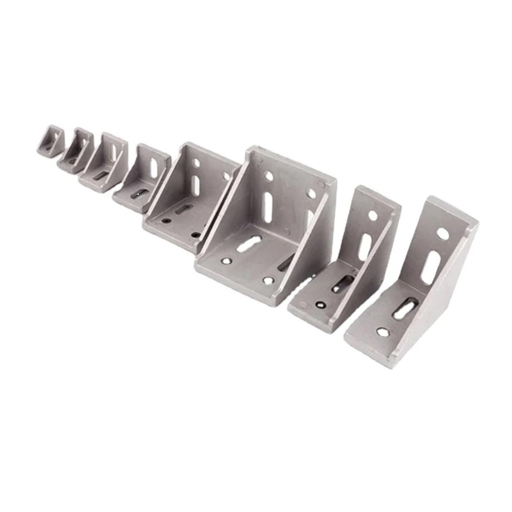 HRTUFN MIUYTRN Aluminum Profile Corner Brackets, 20 pcs, 2020 Silver