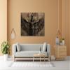 deyoli Canvas Print, Winged Goddess Before the Egyptian Sun, 120 x 80 cm, 3-Piece, Sepia view 2