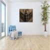 deyoli Canvas Print, Winged Goddess Before the Egyptian Sun, 120 x 80 cm, 3-Piece, Sepia view 4
