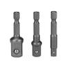 3-Piece CR-V Steel Socket Adapter Set, 1/4, 3/8, 1/2 in Hex Shank view 1