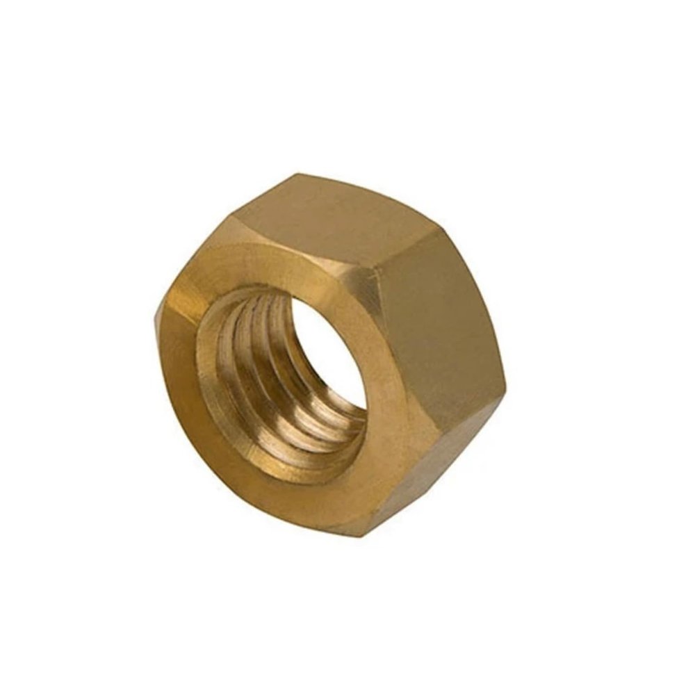 Rimmean Hex Nuts, Solid Brass, Metric Thread, M2–M24 (M3.5 × 50 pcs)