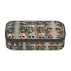 ETASUIOL Skull Pencil Case, Large Capacity, Black, One Size view 1