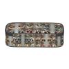 ETASUIOL Skull Pencil Case, Large Capacity, Black, One Size view 3