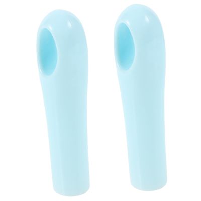 PERSELOSO Broom Handle End Caps, 2-Pack, Plastic, Blue, for Household Use