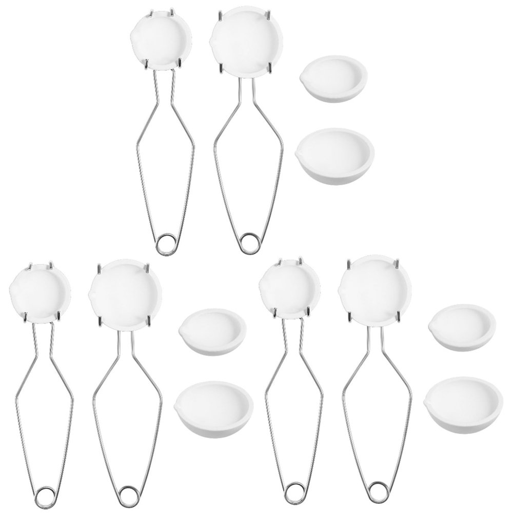 HOODANCOS 3-Piece Melting Crucible Set for Jewelry Casting with Sturdy Tongs