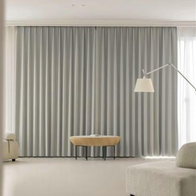 Homxi Gray Blackout Curtains for Living Room, 2 Panels, 96W x 160H cm, with Hooks
