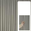 Homxi Gray Blackout Curtains for Living Room, 2 Panels, 96W x 160H cm, with Hooks view 2