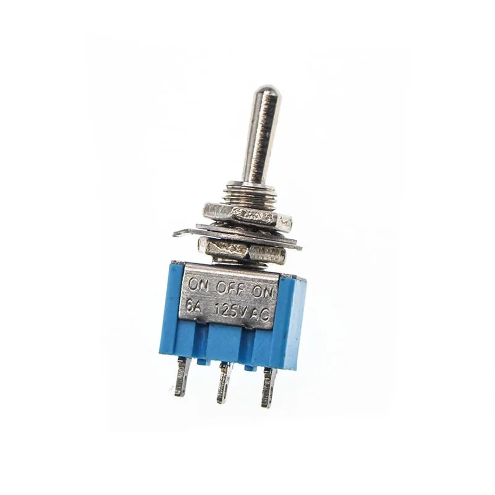 5/10-Pack OFF-ON MTS-103 3-Pin 3-Position Mini Latching Toggle Switch SPDT AC Copper MTS102/MTS103
