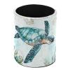 Luoweisi Leather Pen Holder for Desk, Office Organizer and Makeup Brush Storage, Retro Turtle view 1